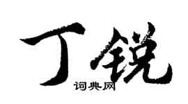 胡問遂丁銳行書個性簽名怎么寫