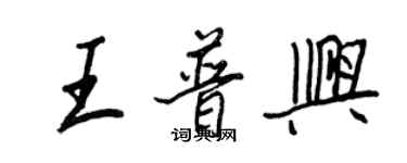 王正良王普興行書個性簽名怎么寫