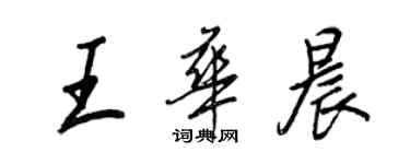 王正良王華晨行書個性簽名怎么寫