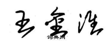 朱錫榮王金淮草書個性簽名怎么寫