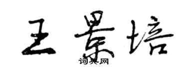 曾慶福王景培行書個性簽名怎么寫