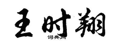 胡問遂王時翔行書個性簽名怎么寫