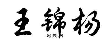 胡問遂王錦楊行書個性簽名怎么寫