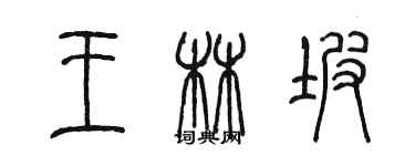 陳墨王林坡篆書個性簽名怎么寫