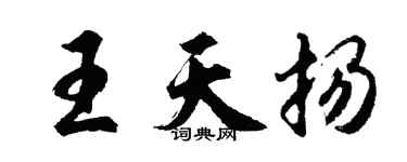 胡問遂王天揚行書個性簽名怎么寫