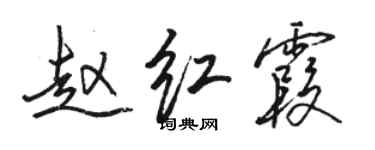 駱恆光趙紅霞行書個性簽名怎么寫