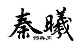 胡問遂秦曦行書個性簽名怎么寫