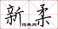 何伯昌新柔楷書怎么寫