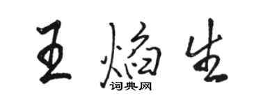 駱恆光王焰生行書個性簽名怎么寫