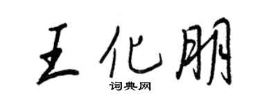 王正良王化朋行書個性簽名怎么寫