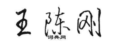 駱恆光王陳剛行書個性簽名怎么寫