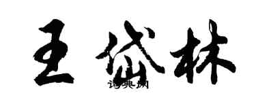 胡問遂王岱林行書個性簽名怎么寫