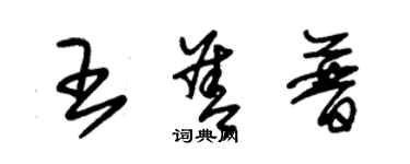 朱錫榮王善普草書個性簽名怎么寫