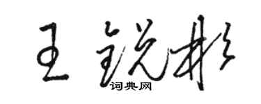 駱恆光王銳彬草書個性簽名怎么寫