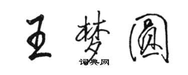 駱恆光王夢圓行書個性簽名怎么寫