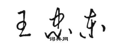 駱恆光王忠東草書個性簽名怎么寫