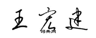 梁錦英王宏建草書個性簽名怎么寫