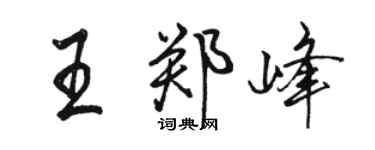 駱恆光王鄭峰行書個性簽名怎么寫