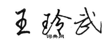 駱恆光王玲武行書個性簽名怎么寫