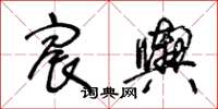 王冬齡宸輿草書怎么寫