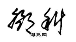 朱錫榮鄧科草書個性簽名怎么寫