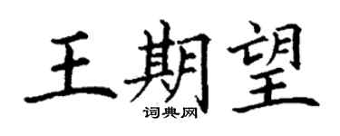 丁謙王期望楷書個性簽名怎么寫
