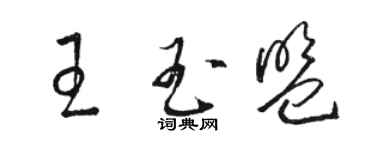 駱恆光王玉盟草書個性簽名怎么寫