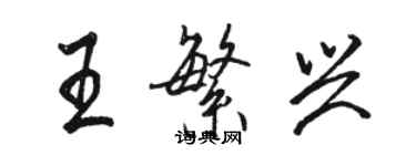 駱恆光王繁興行書個性簽名怎么寫