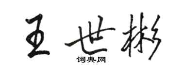 駱恆光王世彬行書個性簽名怎么寫