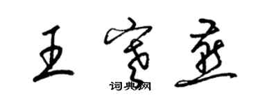 梁錦英王寒燕草書個性簽名怎么寫