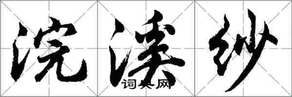 胡問遂浣溪紗行書怎么寫