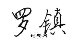 駱恆光羅鎮行書個性簽名怎么寫
