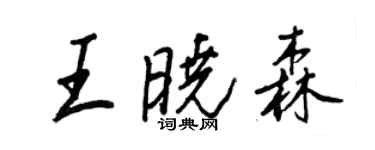 王正良王曉森行書個性簽名怎么寫