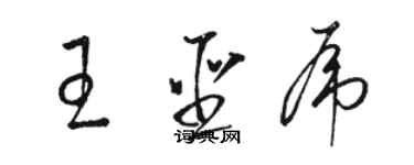 駱恆光王聖虎草書個性簽名怎么寫