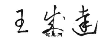 駱恆光王成達草書個性簽名怎么寫