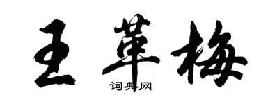 胡問遂王革梅行書個性簽名怎么寫