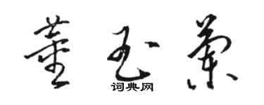 駱恆光董玉蘭草書個性簽名怎么寫