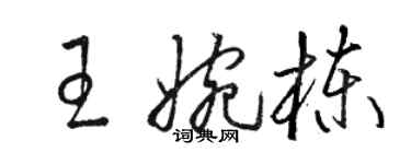 駱恆光王婉棟草書個性簽名怎么寫