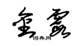 朱錫榮金霞草書個性簽名怎么寫