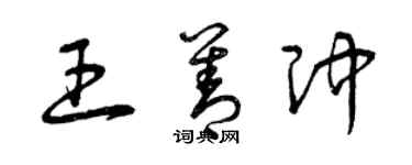 曾慶福王善沖草書個性簽名怎么寫