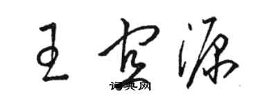 駱恆光王宜源草書個性簽名怎么寫