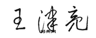 駱恆光王津亮草書個性簽名怎么寫