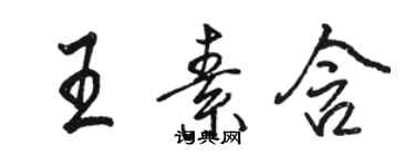 駱恆光王素含行書個性簽名怎么寫