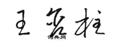 駱恆光王含柱草書個性簽名怎么寫
