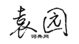 駱恆光袁園行書個性簽名怎么寫