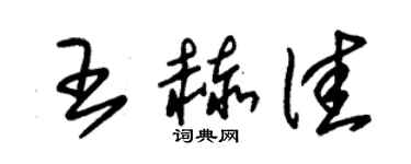 朱錫榮王赫佳草書個性簽名怎么寫