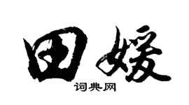 胡問遂田媛行書個性簽名怎么寫