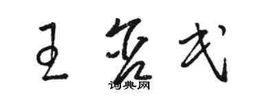 駱恆光王含民草書個性簽名怎么寫