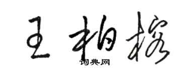 駱恆光王柏榕草書個性簽名怎么寫