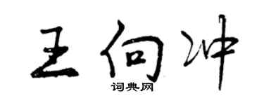 曾慶福王向沖行書個性簽名怎么寫